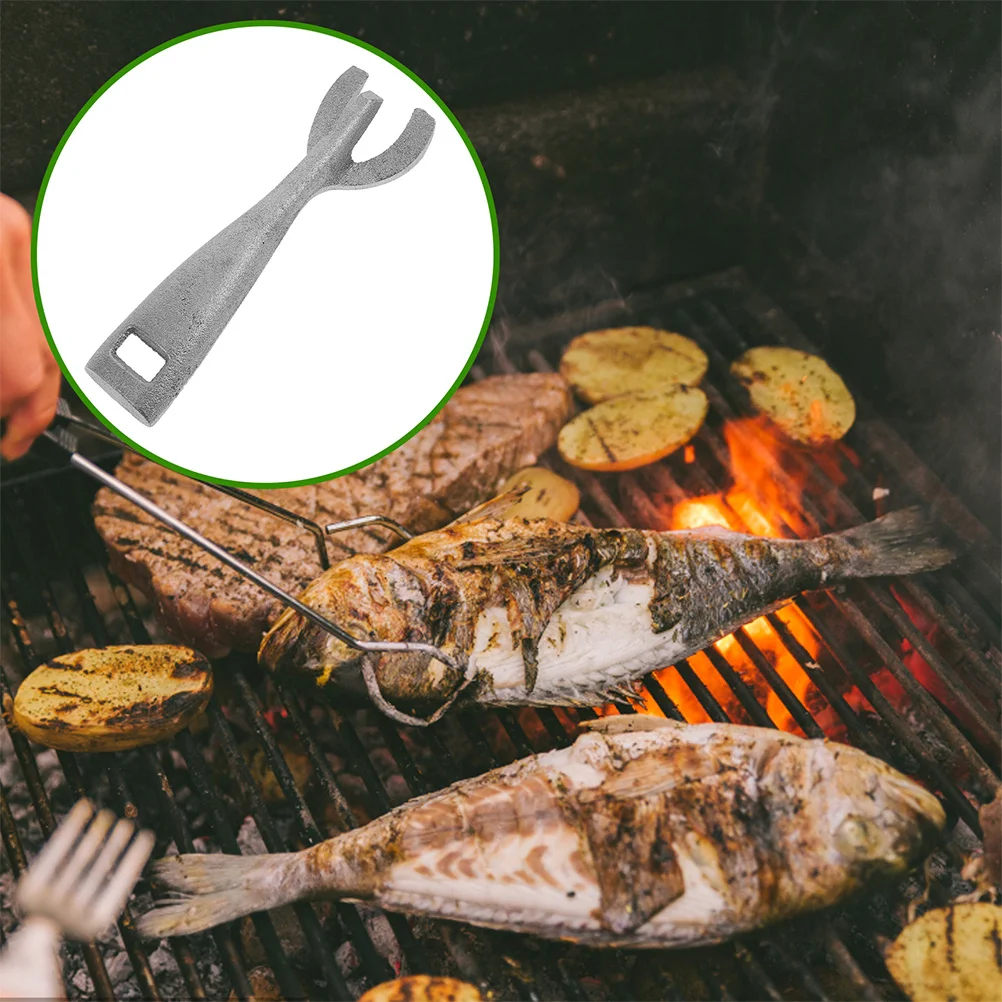 

2Pcs Cast Iron Steak Plate Fork Fajita Platter Tongs Anti-Scalding Gripper for Barbecue Grilling Oven Use Multifunctional Design