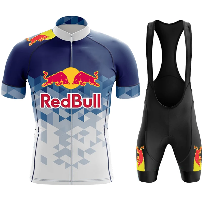 

Mens Cycling Clothes Cycle Jersey Spring Summer Man Clothing Men Red Bull Laser Cut Shirt Men's Blouse Bike Jerseys Set Mtb Bib