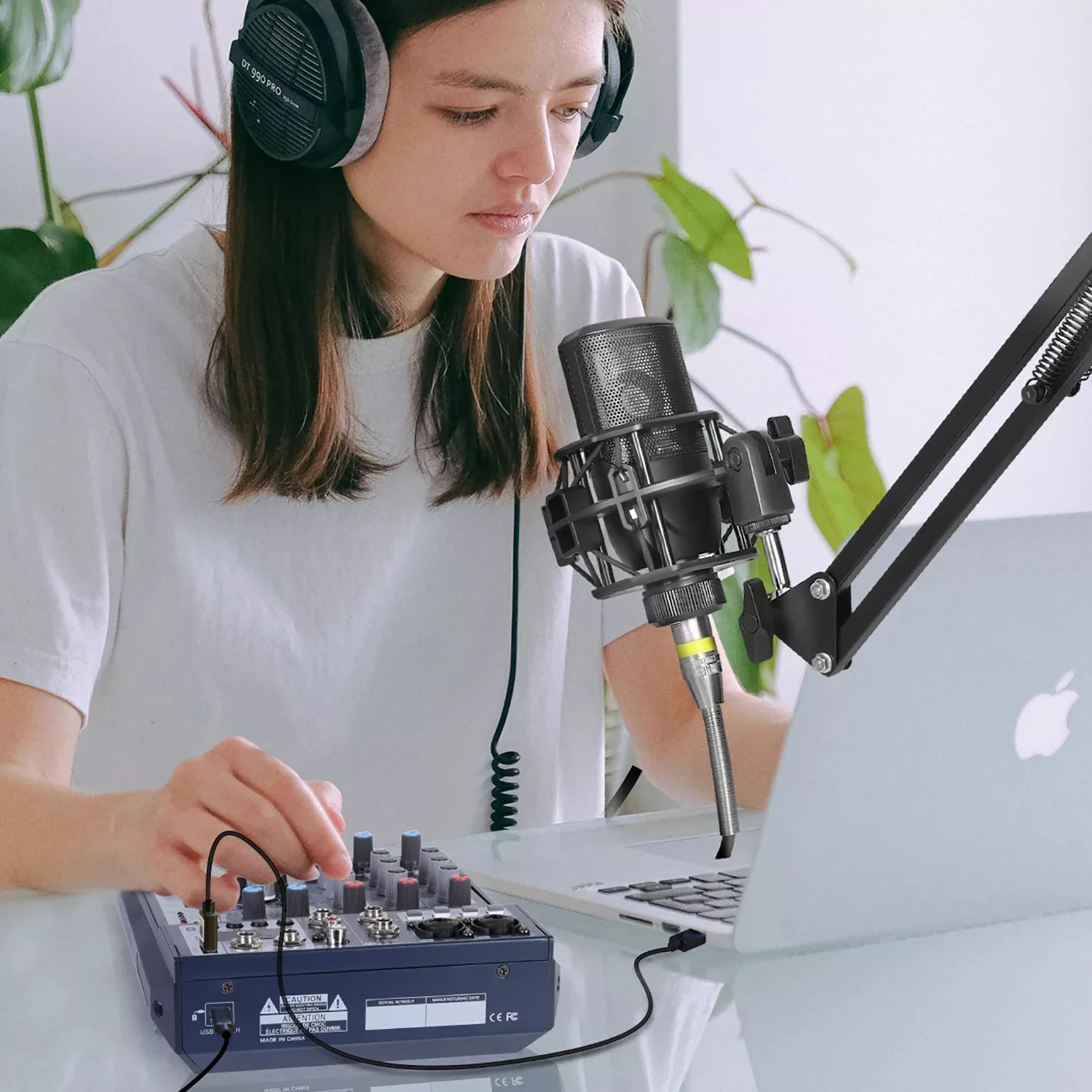 GAX-FX8 خلاط صغير 8 قناة مع المدمج في 16 نوعا من 24BIT DSP المؤثرات الصوتية الرقمية لتسجيل الكمبيوتر ويعيش آلة صوت دي جي