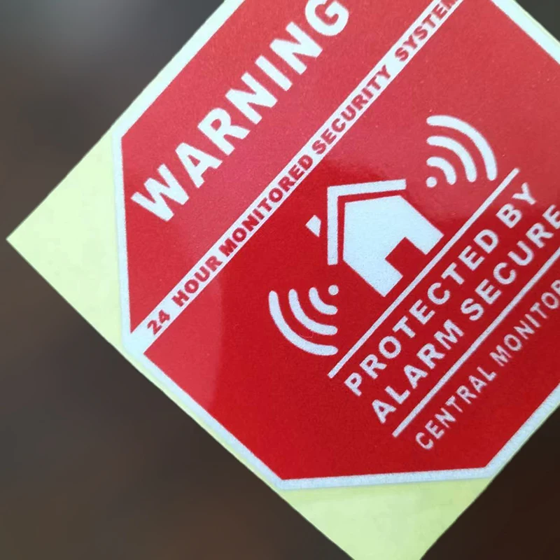 

7.5*7.5cm 5pcs/set Home Alarm Security Sticker Warning Signs Decals Window Door Stickers For Saftey System Supplies