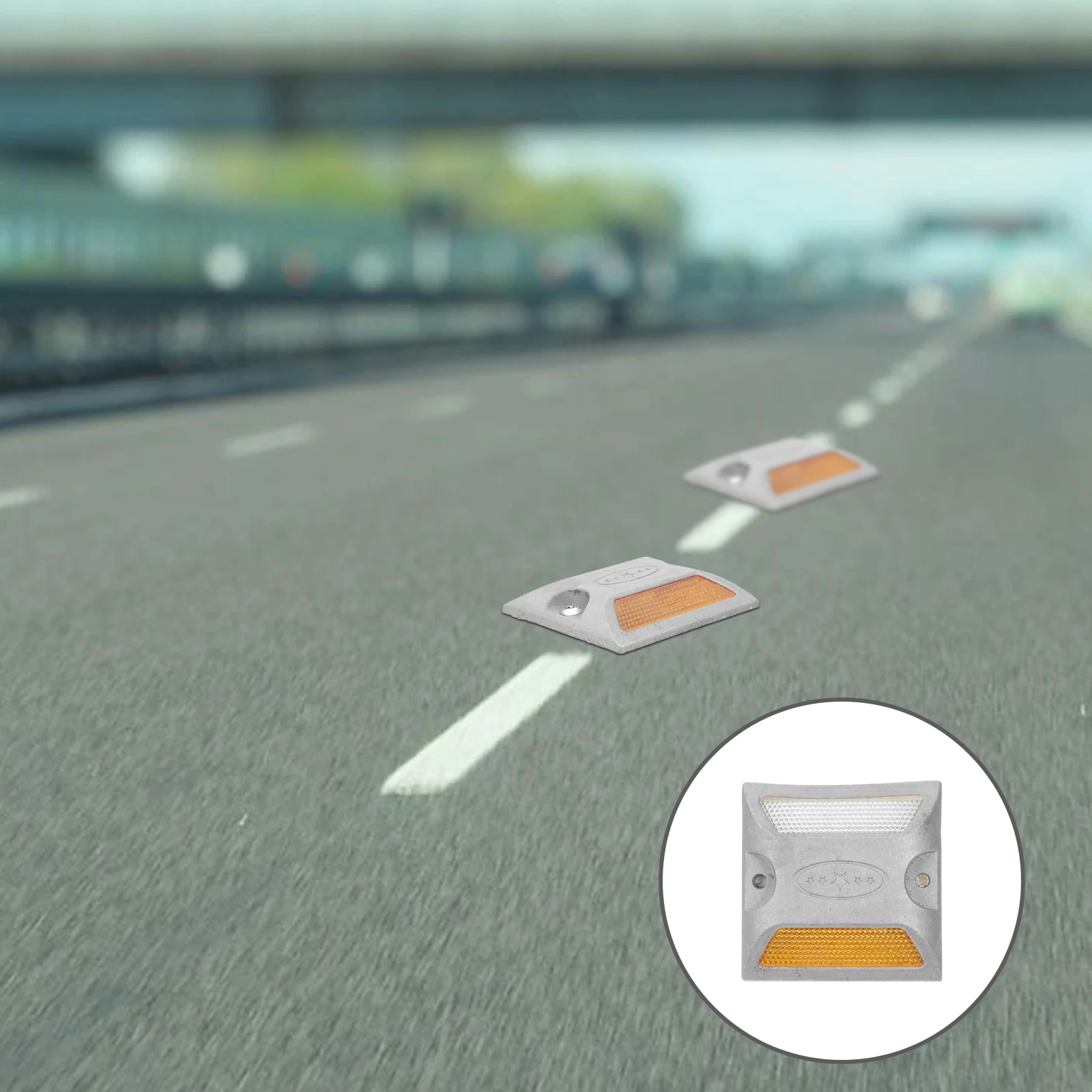 

Road Marker Road Emergency Reflector Road Reflector Roadside Marker Stud Marker for Driveways Highways Pavement Markers