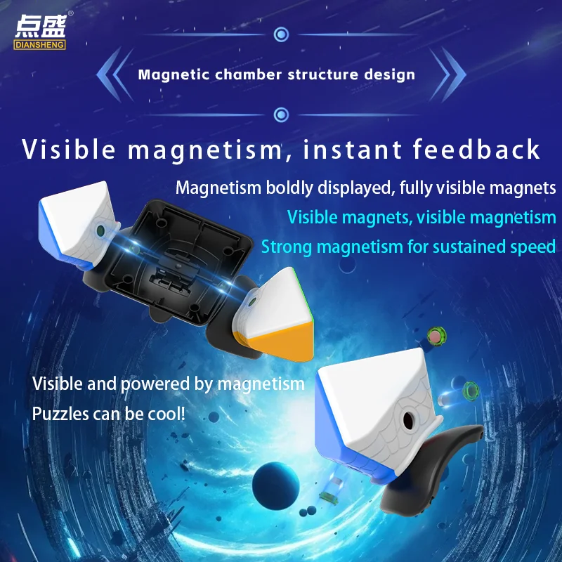 DianSheng Googol magnético grande Skewb velocidad magnética cubo rompecabezas juguete para regalo educativo