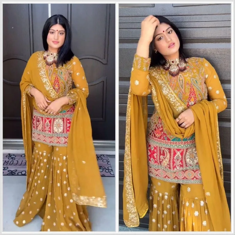 

Designer Indian Pakistani Salwar Kameez Bollywood Dress Party Wear Suit Wedding