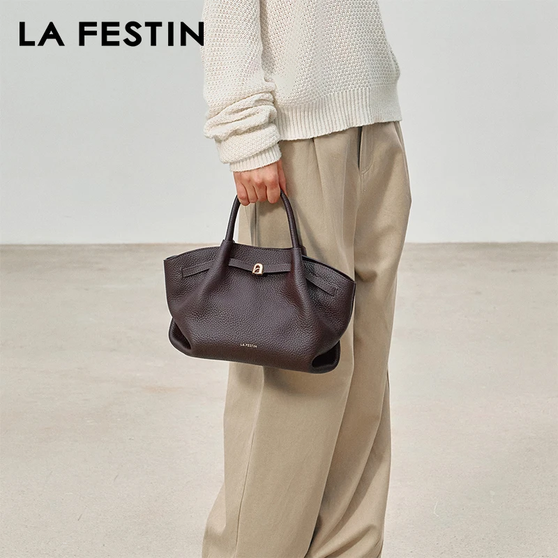 

LA FESTIN оригинальные брендовые сумки, большая сумка, женская кожаная сумка, трендовая большая сумка 2025, дизайнерская роскошная сумка на плечо