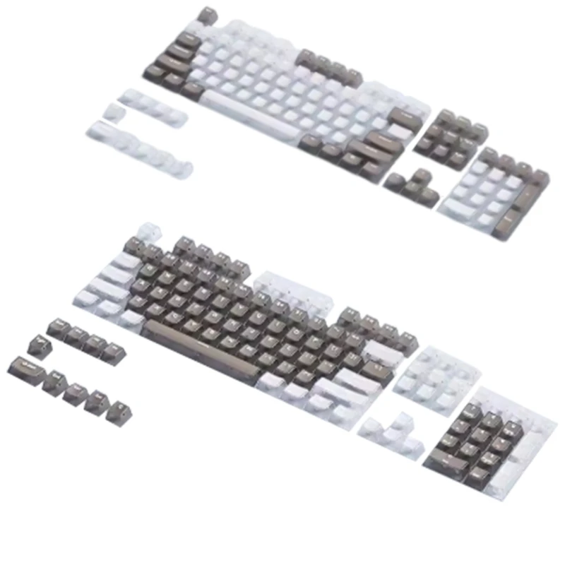 Highly Transparent Keycaps Stylish PC MDA Keycaps 114Keys for 61/64/68/84/85/87/98/100/104/108 Mechanical Keyboards