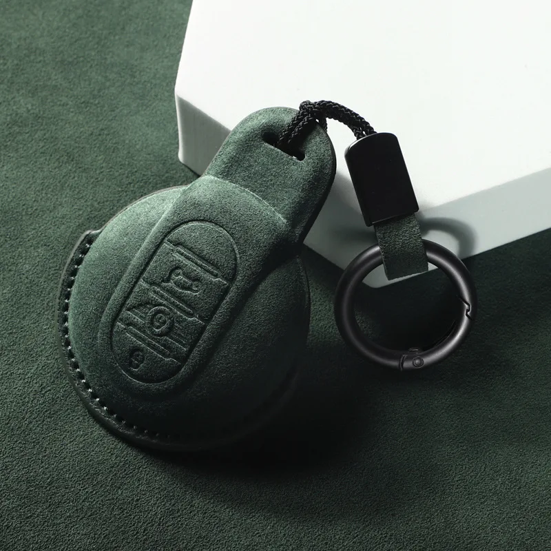 Funda de gamuza para llave de control remoto inteligente de coche, cubierta completa de protección, soporte Fob para Bmw MINI CLUBMAN JCW, accesorios para llavero de coche