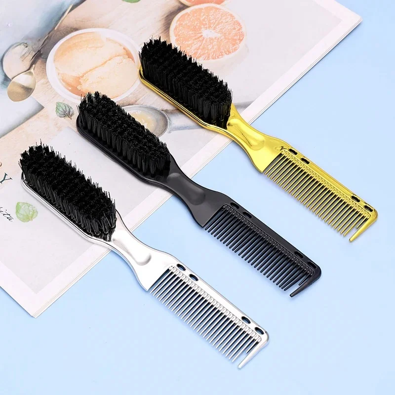 Double-sided Combs Brush Beard Styling Brushes Shave Face Beard Cleaning Brush Broken Hair Remove Combs Salon Tools Accessories