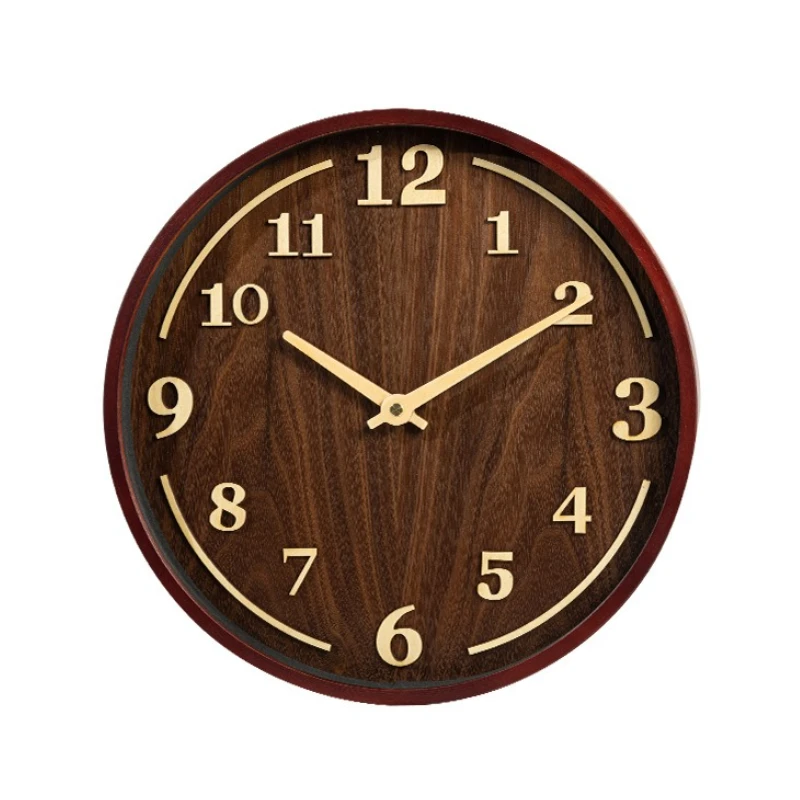 Vintage Wall Clocks Wooden Mechanism Silent Clock Living Room Interior Wall Watch Home Decor Round Clocks Room Furniture