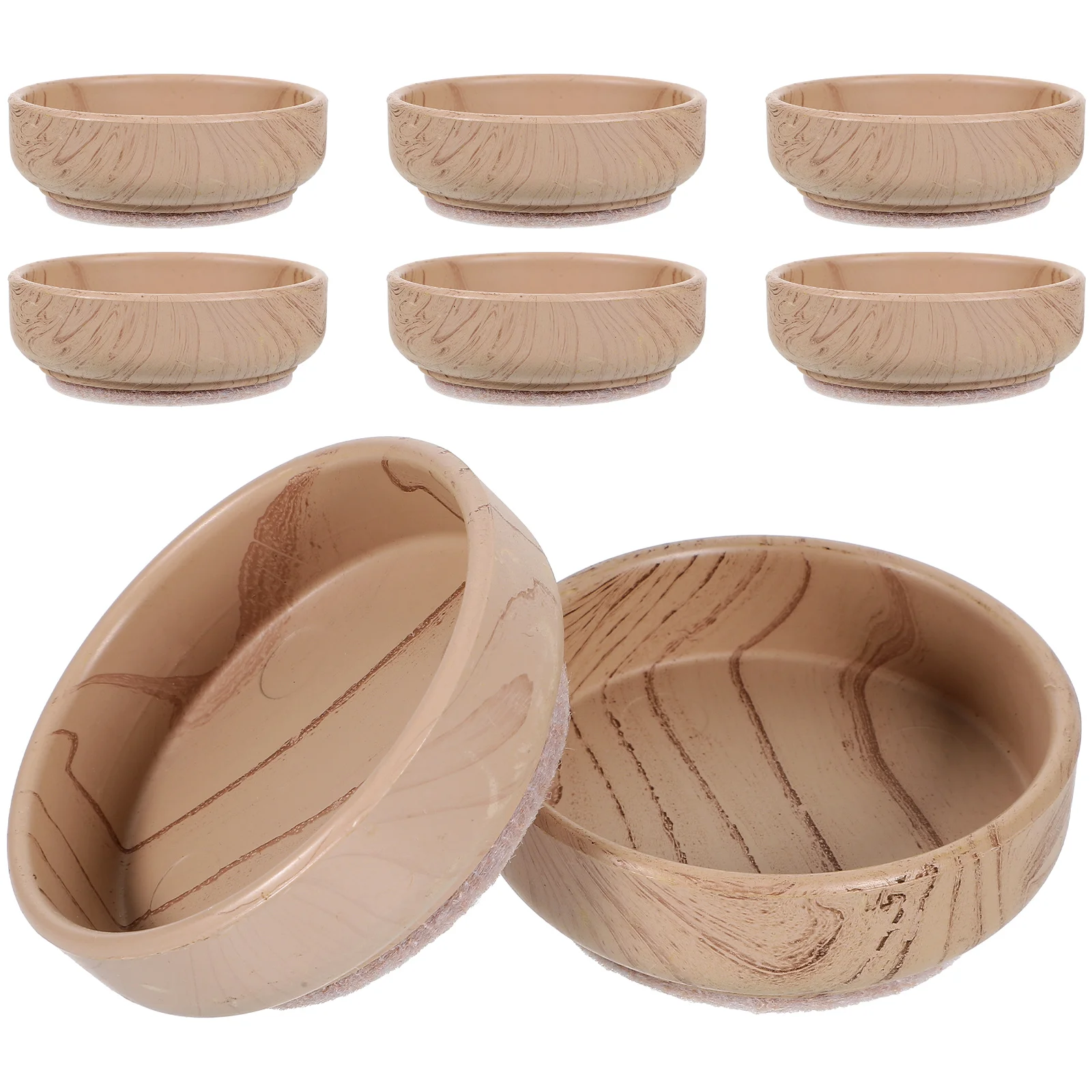 8 Pcs Felt Furniture Foot Cups Small Couch Stoppers Compact Bed Accessories Household Replaceable Coasters Casters