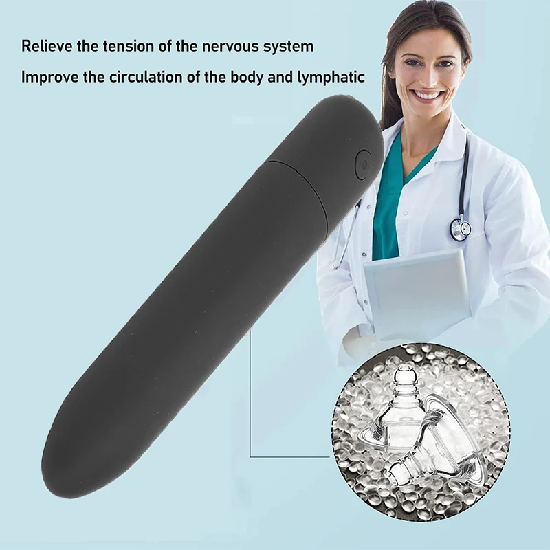 Mini Deep Tissue Massager Wand 10 Modes Portable Reduce Pain Improve Circulation Point Massage Handheld Wand for Shoulder