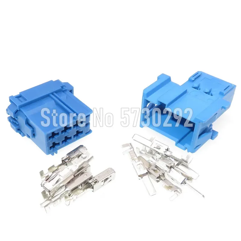 6P 1-965641-1 8-968970-1 Blue Automobile Male Female Docking Wiring Harness Terminal Unsealed Plug Automotive Parts