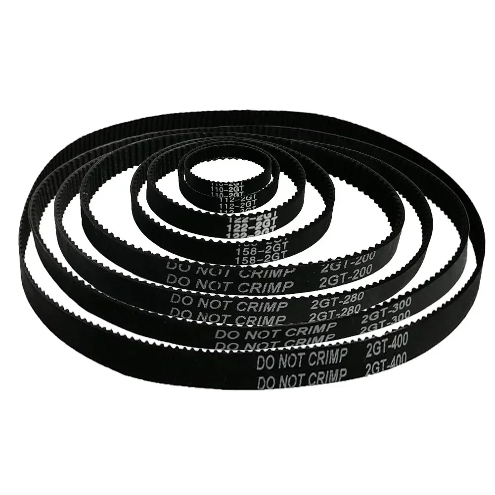 Rubber 2GT Timing Belt Parts Printer Synchronous 2GT-6 2mm Pitch 6mm Wide 86N/1mm Closed Closed-loop High Quality