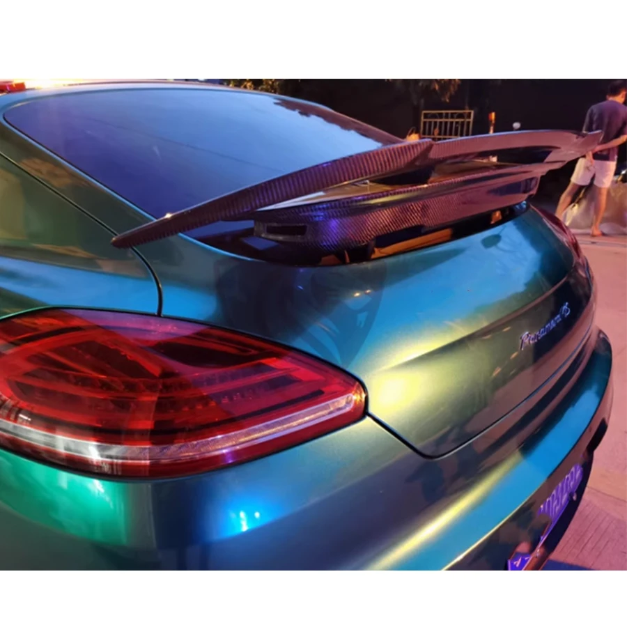 For Porsche Panamera 970 970.1 970.2 Carbon Fiber Tail fins Rear Trunk Spoiler Guide Wing Rear Wing diverter upgraded body kit