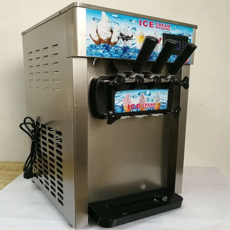 

3 Flavors Automatic Soft Serve Commercial Ice Cream Machine A Italian Ice cream Making Ice Cream Makers