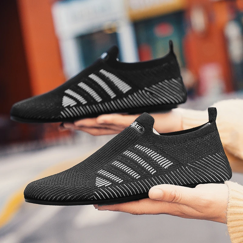 MAEDEF رجل المتسكعون أحذية مشي خفيفة الوزن الانزلاق على رقيقة وحيد تنفس حذاء بدون كعب أحذية مشي الرجال موضة Falts حذاء #1