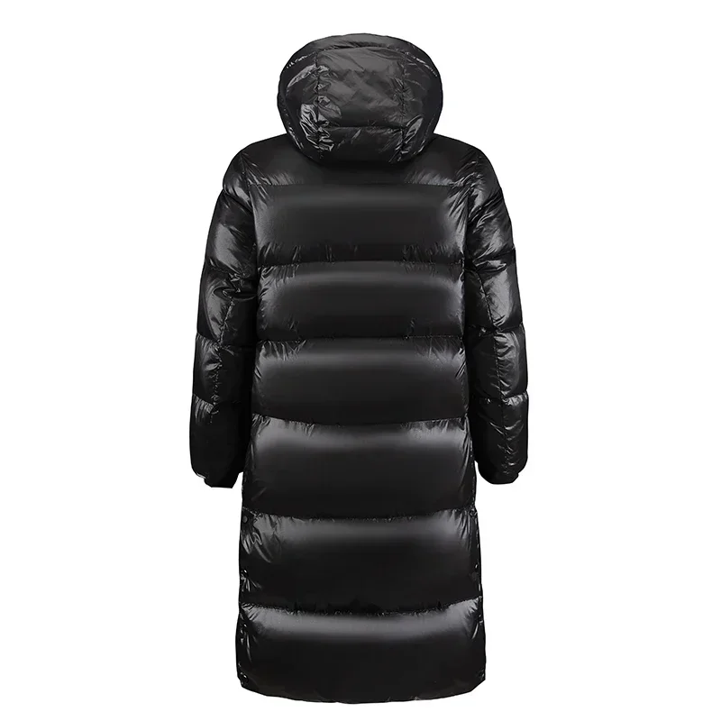 Winter Black Gold Down Jacket Men\'s Long Brand Glossy Waterproof White Duck Down Warm Parka Short Women Lightweight Hooded Coat