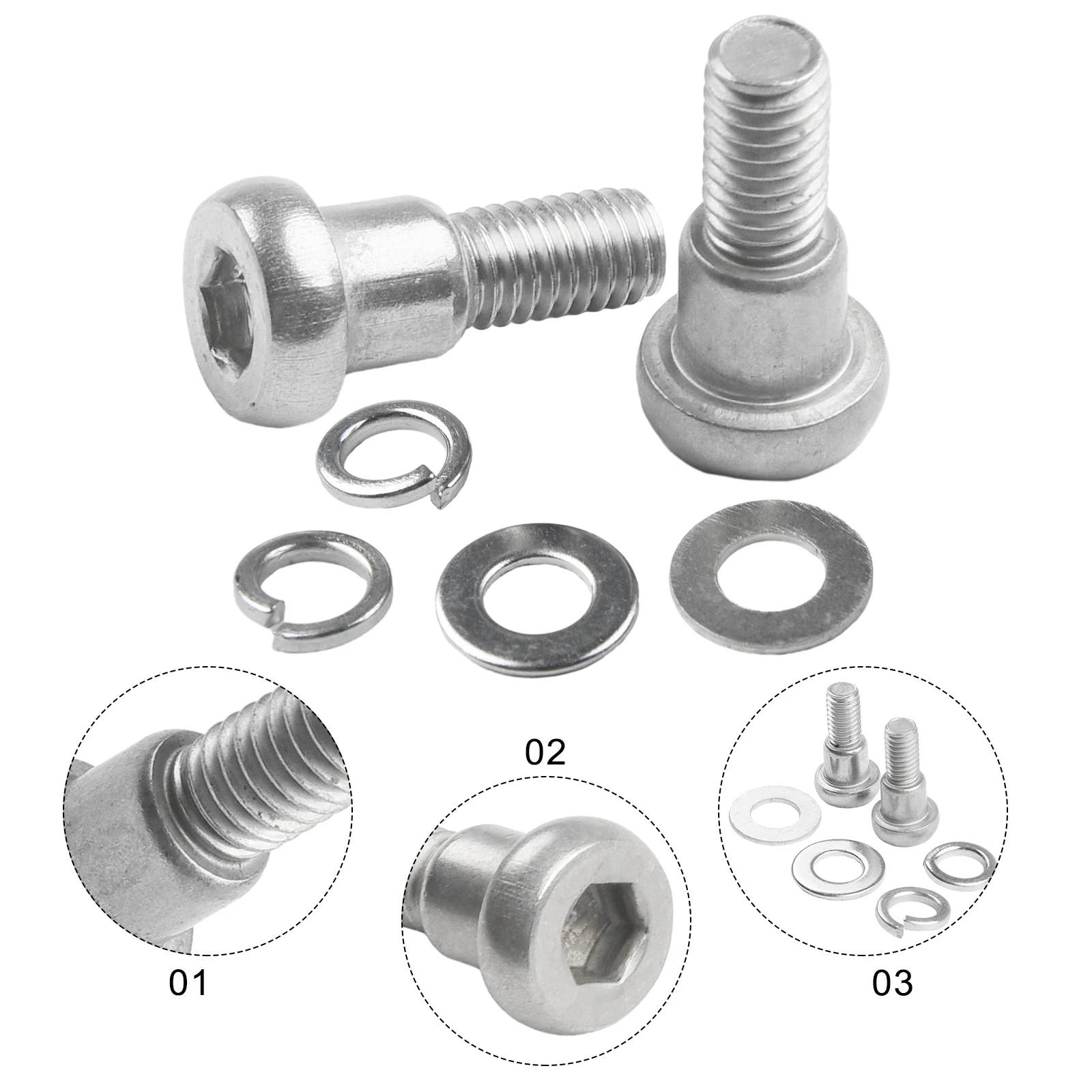2 Stück feste Schrauben für das Hinterrad für Xiaomi für M365 Pro Elektroroller Ersatzteile Silber Metallbeschläge 21,7 mm – Detail 9