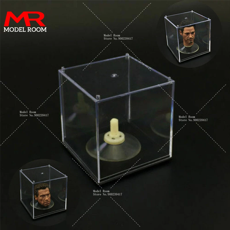 1/6 Scale Head Sculpt Transparent Display Box Plastic Dust Proof Storage Case for 1/6 Soldier Head Carving Model