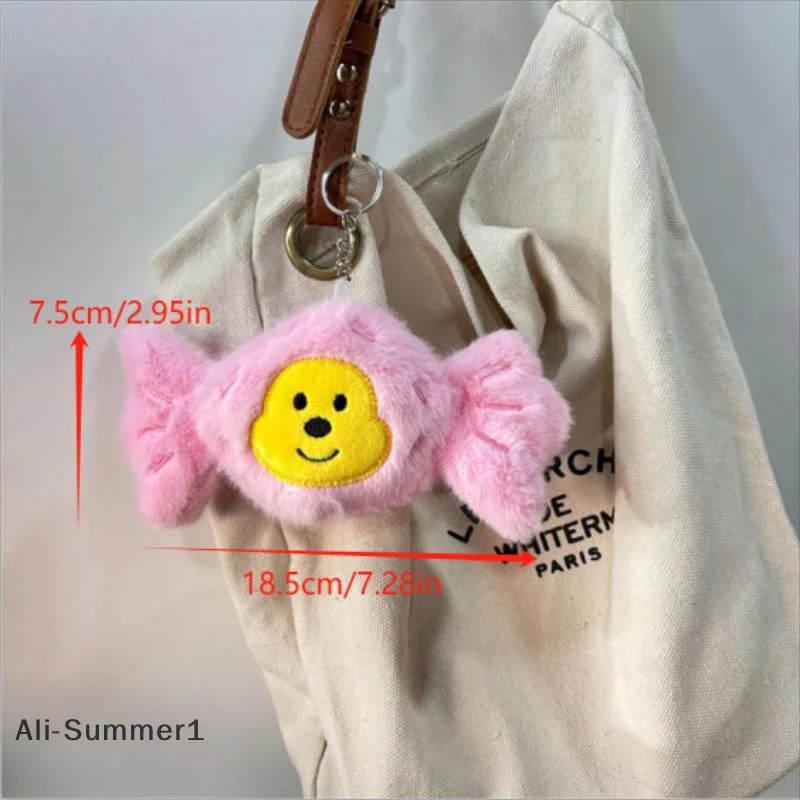 クリエイティブでキュートなキャンディモンキーのぬいぐるみ、キーホルダー、ペンダント、バッグチャーム、バックパックの飾り、ギフト、キーリング