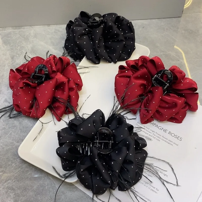 Fashionable Hair Claw Unique design rhinestone Accessory Elegant shark Claw Butterfly Knot Women's Hair Accessory hair claw clip - Image 2