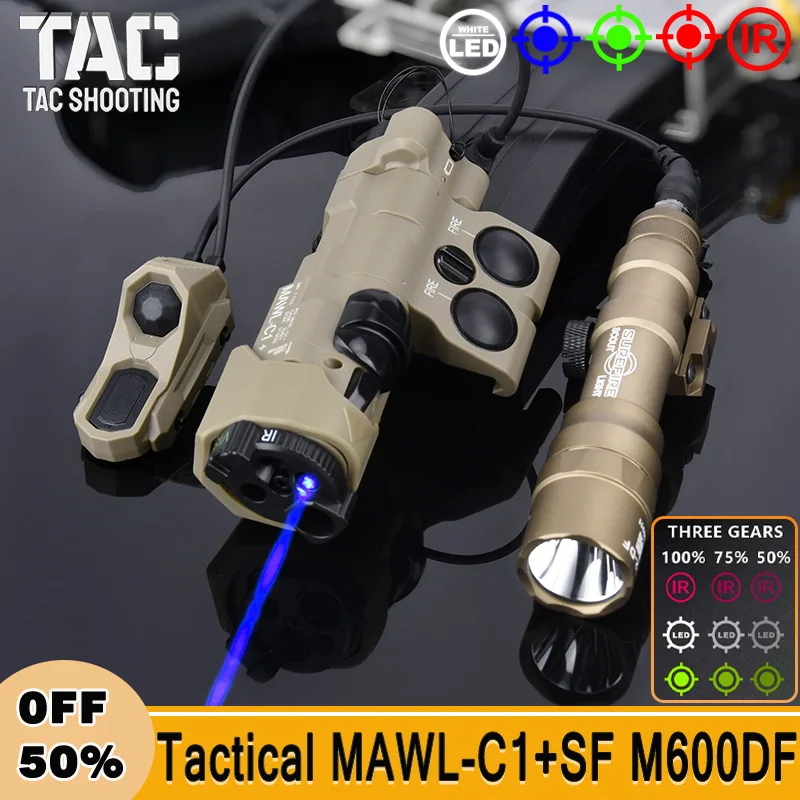 

Tactical Surefir SF M600DF 1400lumen High Power LED Scout Light WADSN MAWL-C1 IR Red Green Blue Laser Hunting Airsoft Accesories