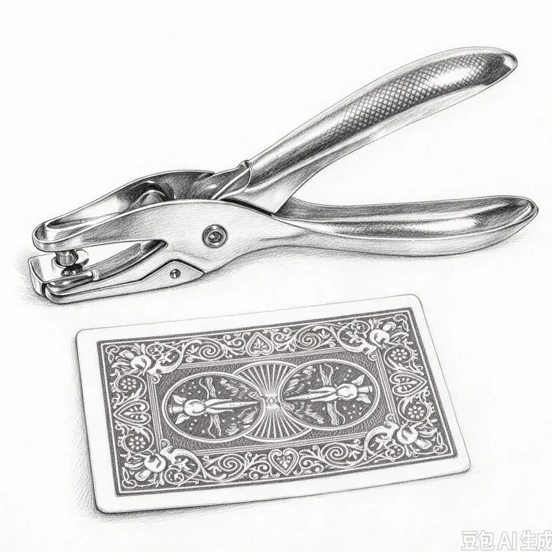 Hole Punch Card Magic Tricks Stage Props close Up Magia Mentalism Comedy Magie Joke Classic Gadget