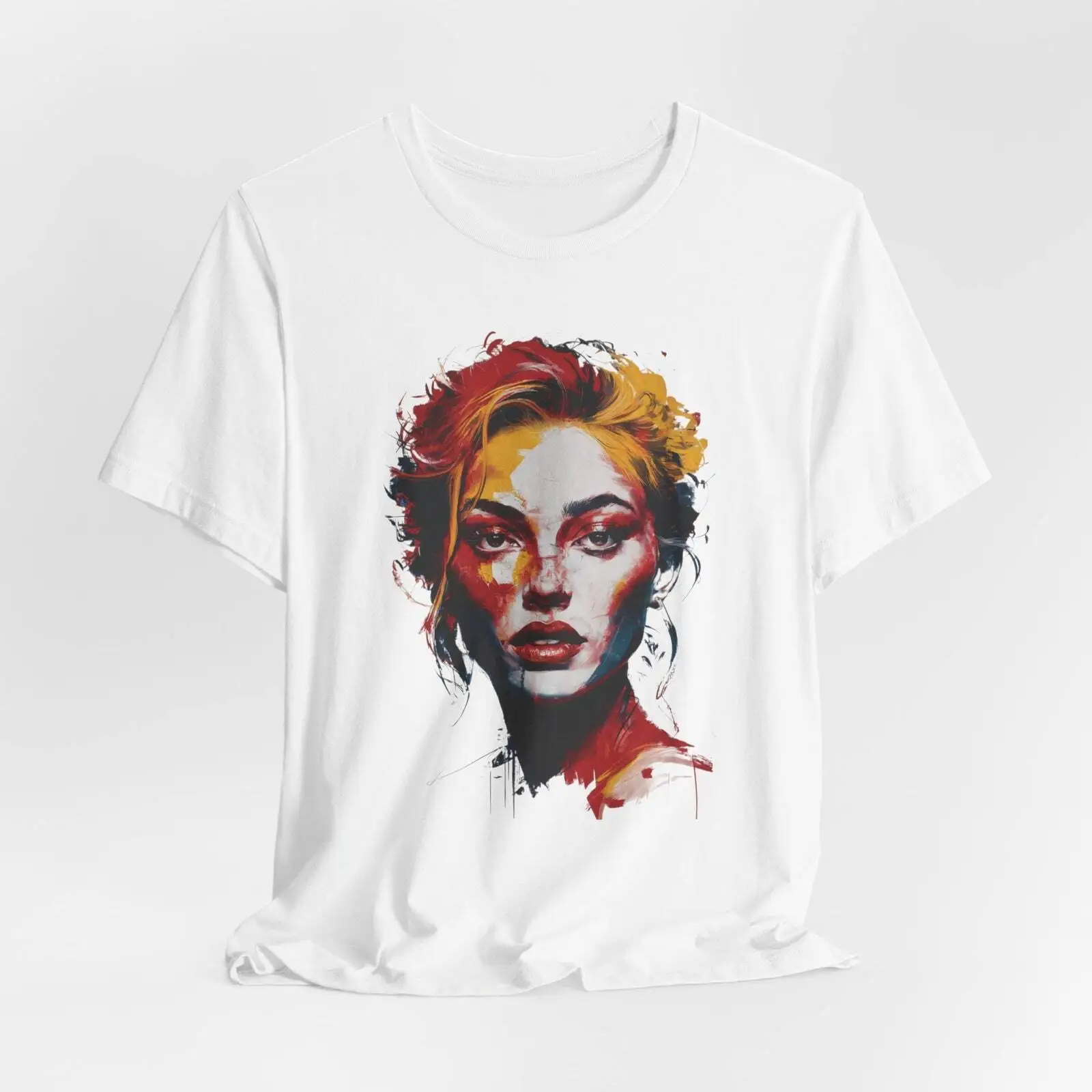 Abstract Portrait Of A Woman Face T-Shirt - Abstract Woman Portrait T-Shirt - Al