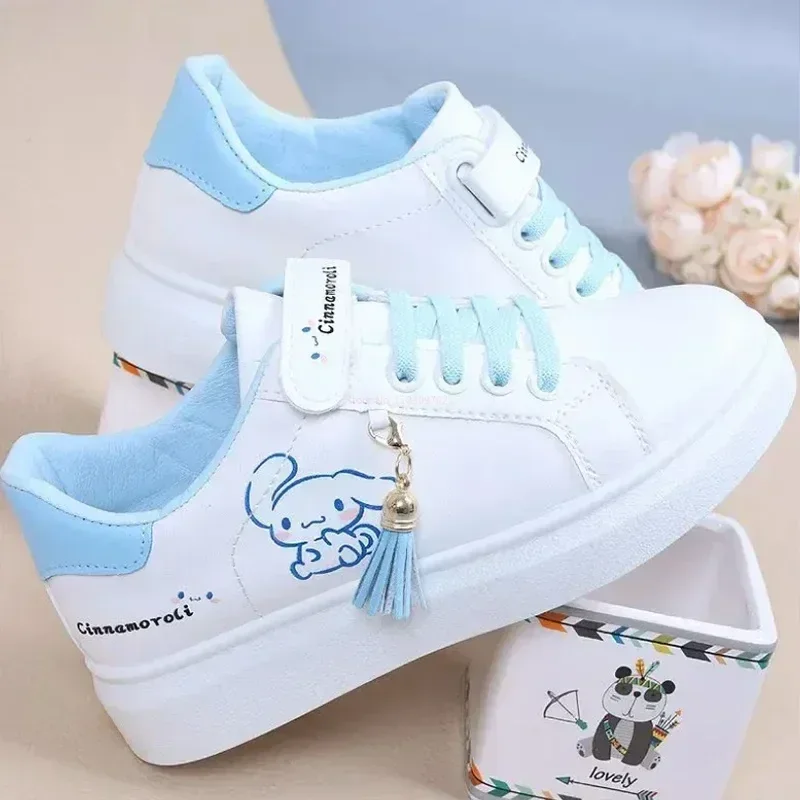 

Miniso Sanrioed Kawaii Kuromi Cinnamoroll Children Shoes Girls Heart Cute Anime My Melody Sneakers Soft Bottom Anti-Slip Gifts