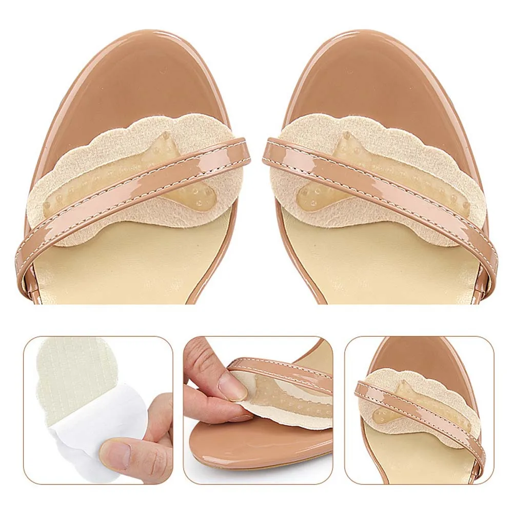 Half Yard Insoles Silicone Forefoot Pads Comfort Padding Insert Cushion Forefoot Insoles Orthopedic Foot Care Tools