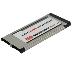 PCI Express ExpressCard to USB 3.0 Dual 2 Ports PCI-E Express Card Adapter 5Gbps Transfer rate for 34MM Slot Laptop
