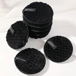 Almohadillas de algodón desmaquillantes para la cara, 8 Uds., rondas, esponja de limpieza de maquillaje suave reutilizable, esponja de limpieza facial de doble cara