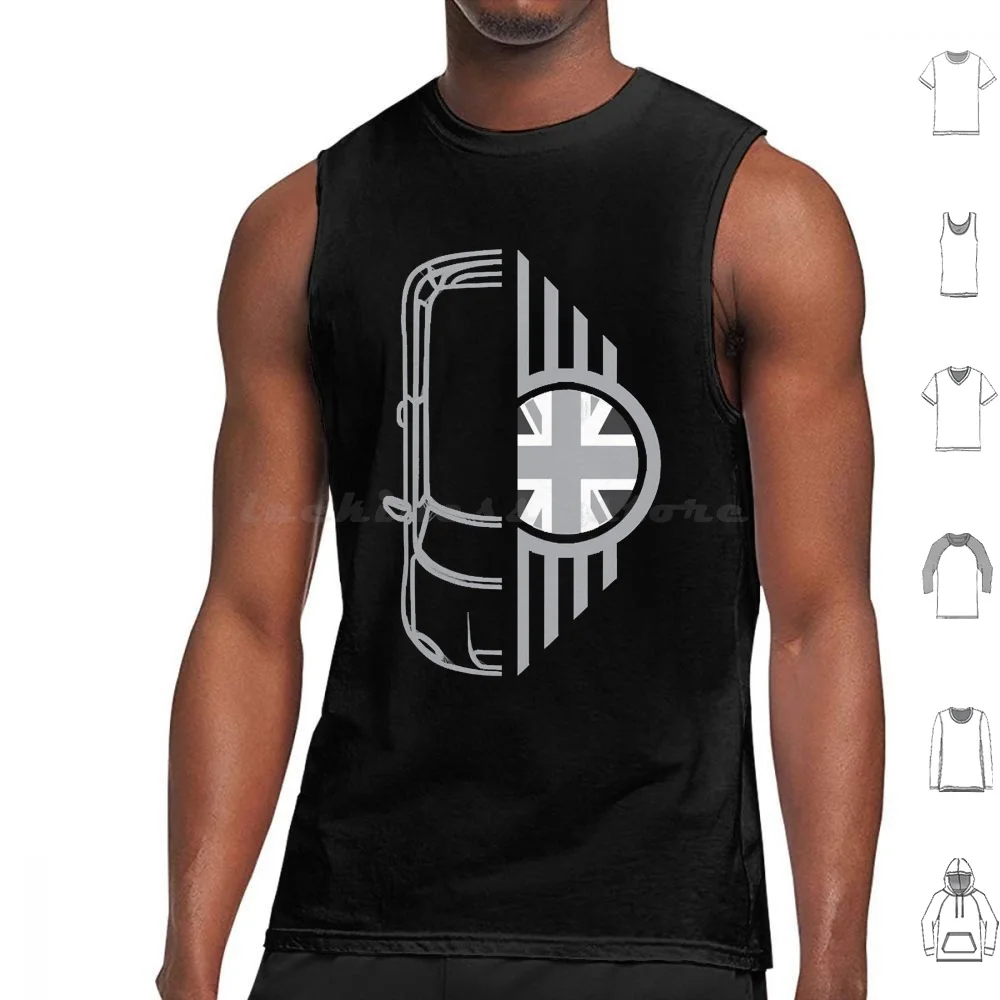 Mini Cooper Tank Tops Vest Sleeveless Cars United Kingdom Cooper Mini Retro Car Vintage Classic Car Britain Uk Car