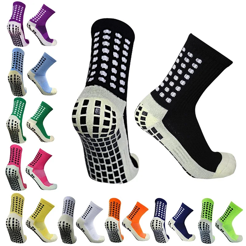 3 Pairs Anti-slip Soccer Socks Non-slip Football Basketball Tennis Outdoor Sport Socks Grip Cycling Riding Men Socks