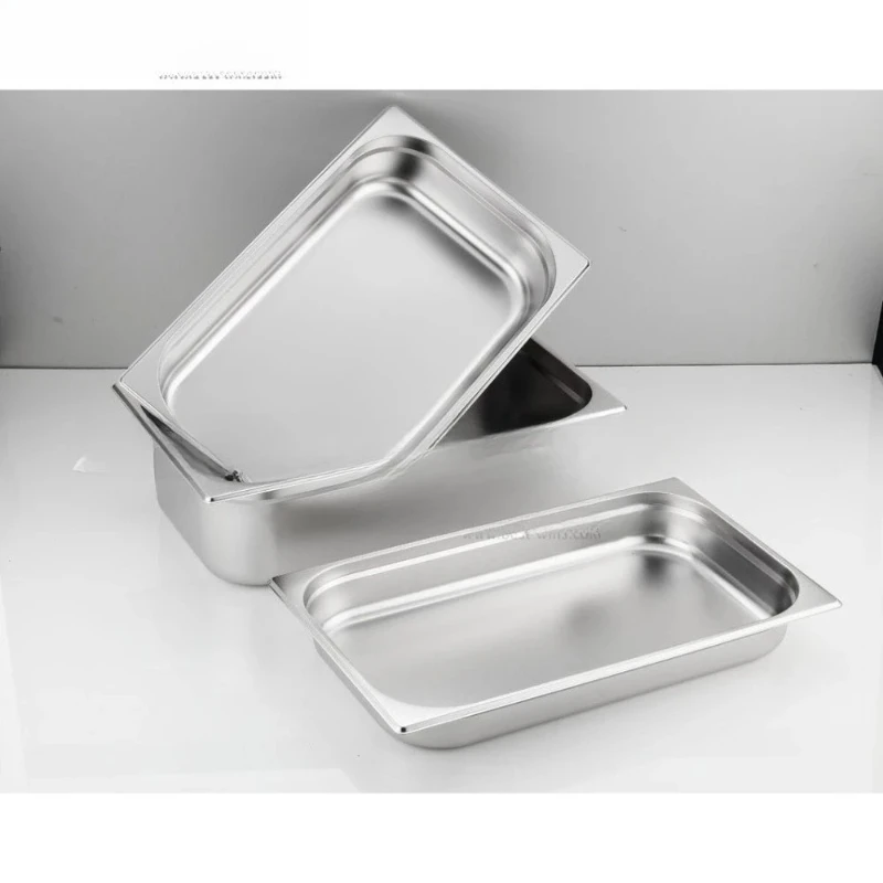 

Stainless steel parts basin Pan European American milk tea shop box Commercial catering Kitchen food plate