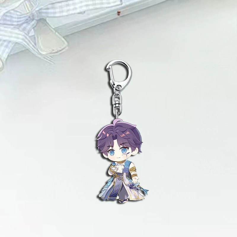 Love and Deespace Xavier Zayne Rafayel Sylus 귀엽고 창의적인 간단한 애니메이션 캐릭터 아크릴 키 체인 간단한 학교 가방 펜던트
