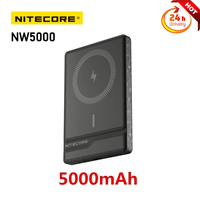 NITECORE NW5000 Magnetic Wireless Mobile Power Bank Portable Poverbank 5000mAh Carbon Fiber QC3.0 QC2.0 20W Fast Charge