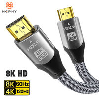 8K HDMI Cable HDMI 2.1 Digital HD UHD Ultra-high speed 8K@60Hz 4K@120Hz 2K@144Hz for PS5 TV Projectors Monitor Blu-ray 1M 5M 12M