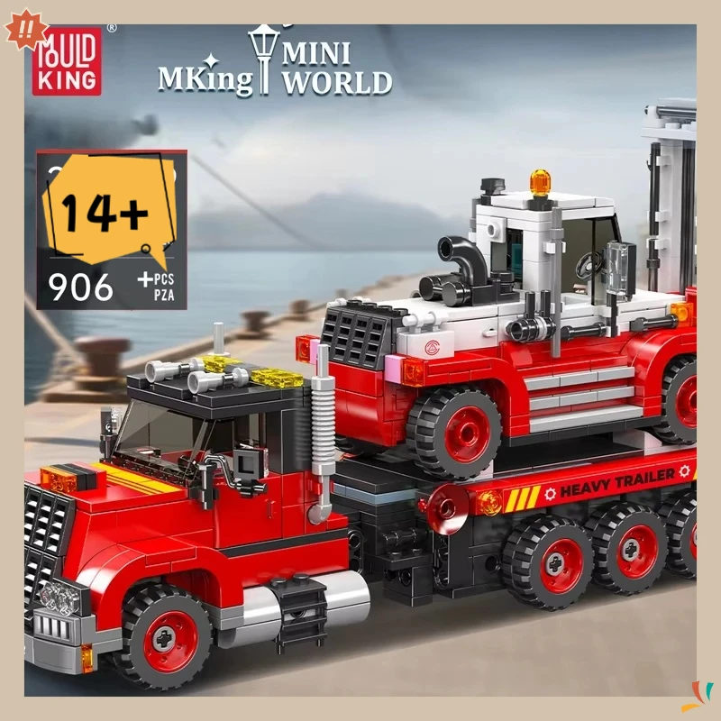 906 Stücke 24079 Technische Lkw Spielzeug Die Gabelstapler Transport Lkw Baustein Montage Auto Ziegel Set Kinder Weihnachtsgeschenk