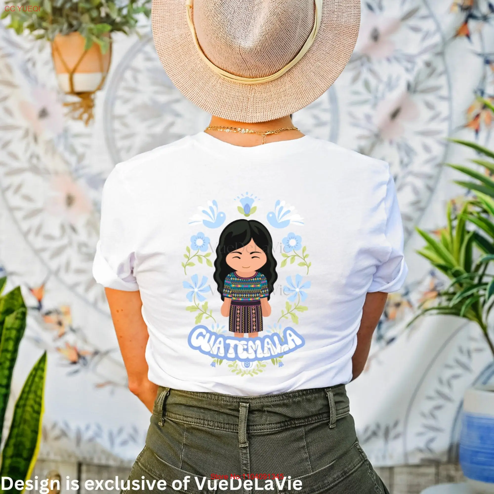 Guatemala T Shirt Guatemalan VueDeLaVie women and men Back Design Central American Folklore long or short sleeves