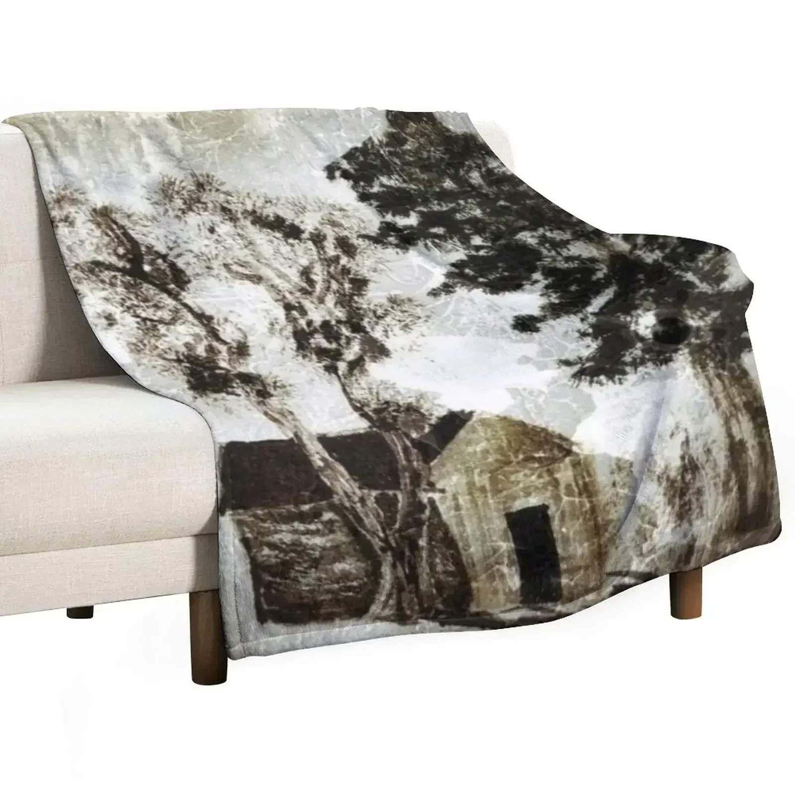 

corncrib, two trees Throw Blanket All Season Lightweight Soft Blanket for Bed