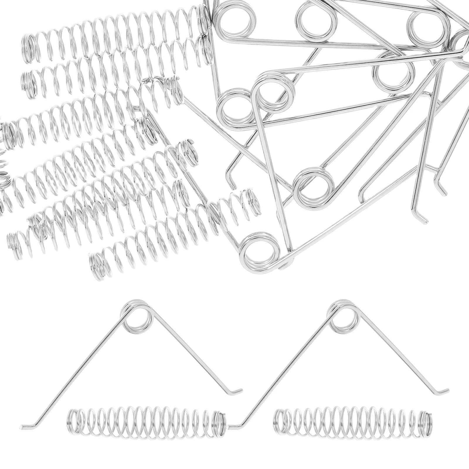 

20 pcs Scissor Spring Coil Small Clips Recessed Lighting Silver Tree Stainless Steel Garden Tool Replacement Trimmers Pruning
