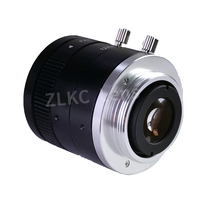 ZLKC 3.0ล้านพิกเซล C MOUNT 12mm 2/3 "Fa Machine Vision Vision FIXED FOCAL LENS Industrial เลนส์กล้องถ่ายรูป F1.4 Iris CCTV 3MP