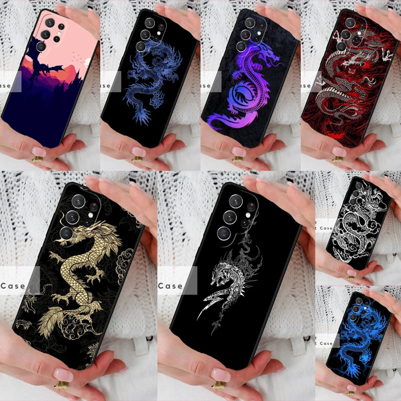 Dragon Dark Theme Phone Cover Case for Samsung Galaxy S26 Ultra S20 FE Note 10 S24 S23 S21 S25 Plus S22