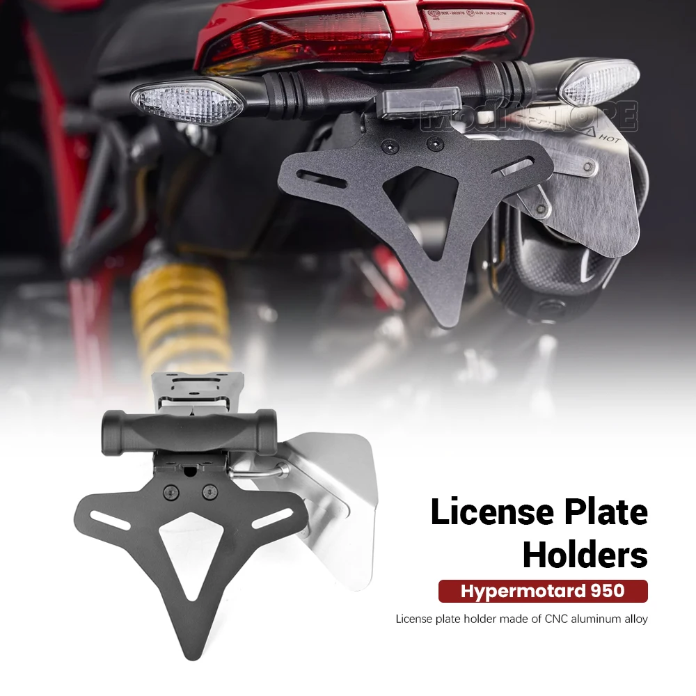 

Motorcycle Accessories Rear Short Tail Stock License Plate Holder Tailstock Frame Bracket Kit For Ducati Hypermotard 950 2019-UP