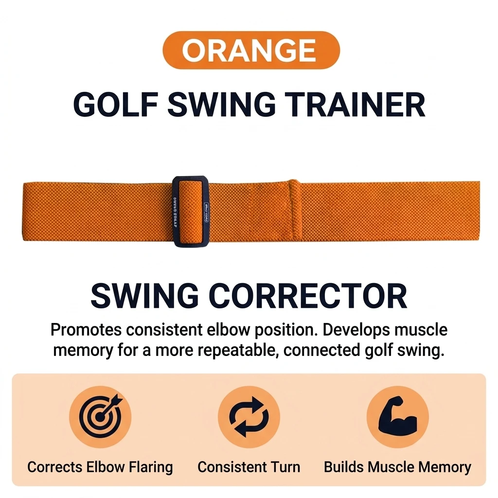 Swing Training Aid Correction Strap Golf Swing Trainer for Practice Consistent Turn Nylon Elastic Band Durable Gear