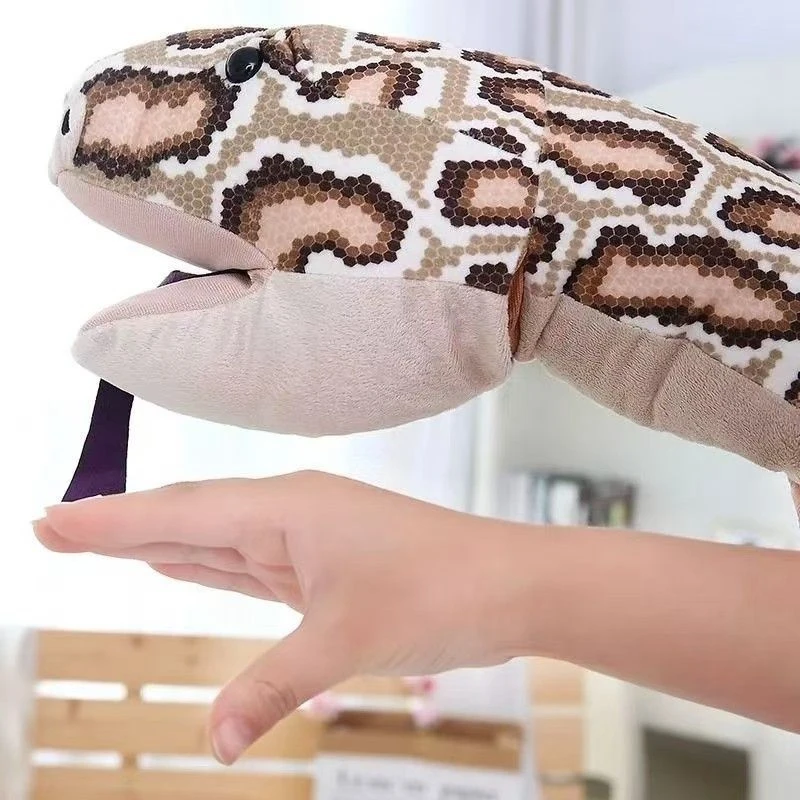 100cm Super Cute Hand-held Plush Toy with a Realistic and Funny Python Animal Doll as a Birthday and Christmas Gift for Children