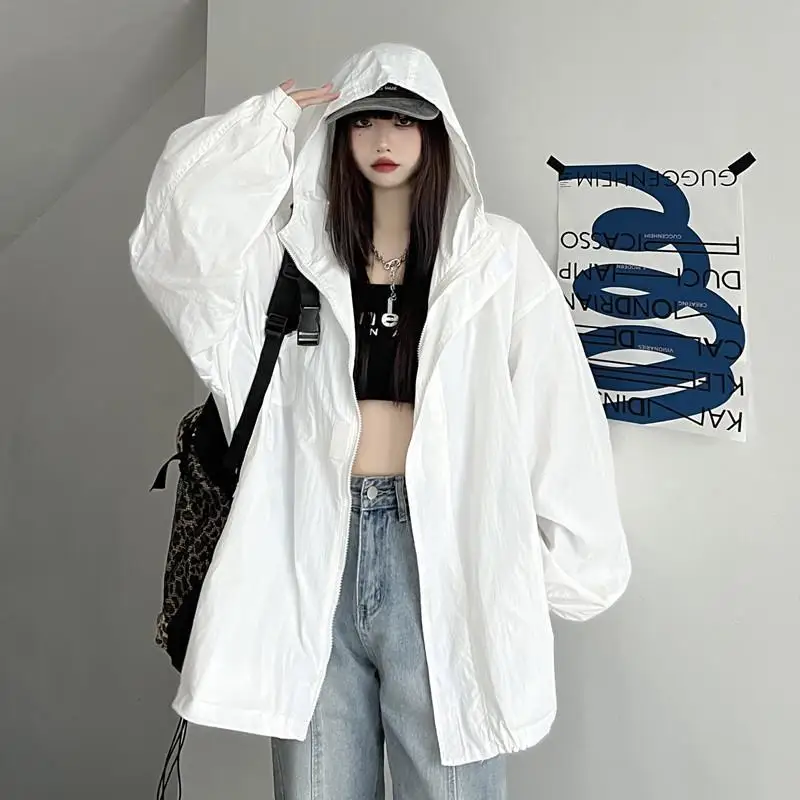 

Large Size 300 Pou Hooded Sun Protection Clothing Men's Lazy Sle Loose Casual Sunscreen Outerwear Thin Jaet