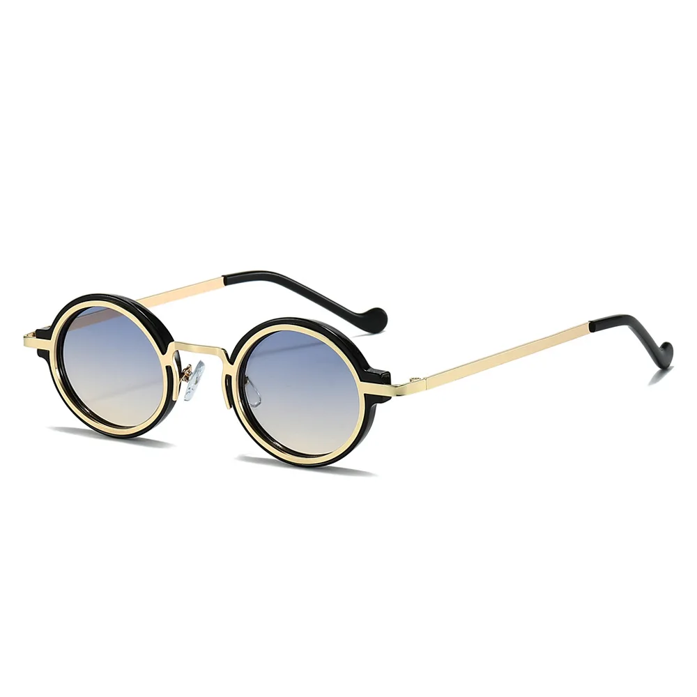 Retro Steampunk Small Round Oval Sunglasses Men Women Metal & Plastic Frame Sun Glasses Fashion Unique Stylish Hipster UV400