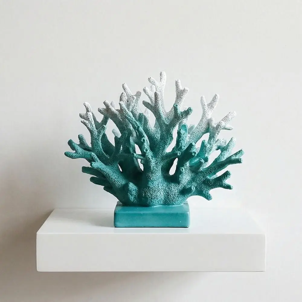 

Resin Artificial Coral Statue Realistic Gradient Simulation Coral Ornament Non-slip Colorful Faux Coral Decoration