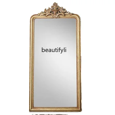 

American full-body full-length mirror clothing store floor mirror high-end retro changing mirror wall hanging